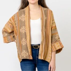 Cozy Tan Patterned Women's jacket